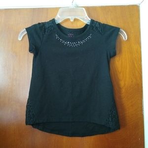 Faded Glory Black Short Sleeve Shirt 6-6X